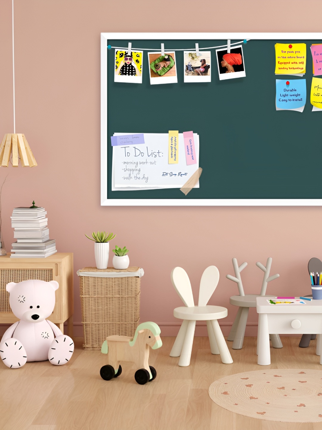 

ArtzFolio Green Wooden Bulletin Board With Sticky Notes