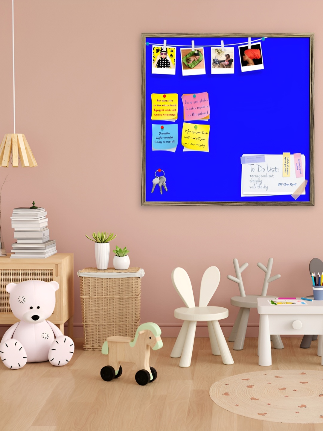 

ArtzFolio Blue & Yellow Wooden Bulletin Board With Sticky Notes