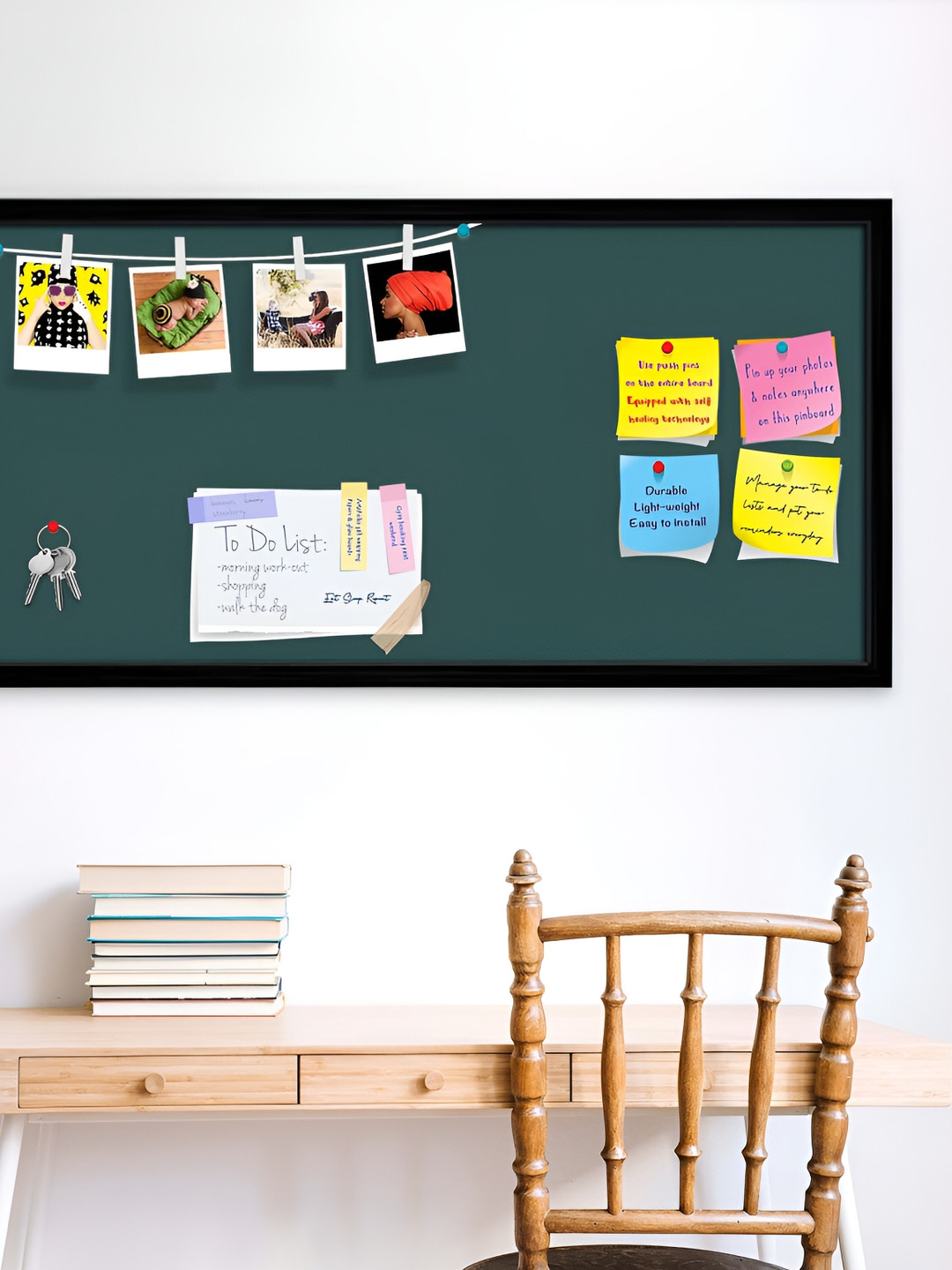 

ArtzFolio Grey Wooden Bulletin Board With Sticky Notes