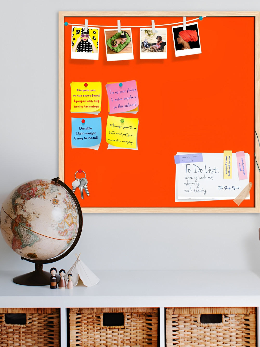

ArtzFolio Camel Brown Wooden Bulletin Board With Sticky Notes