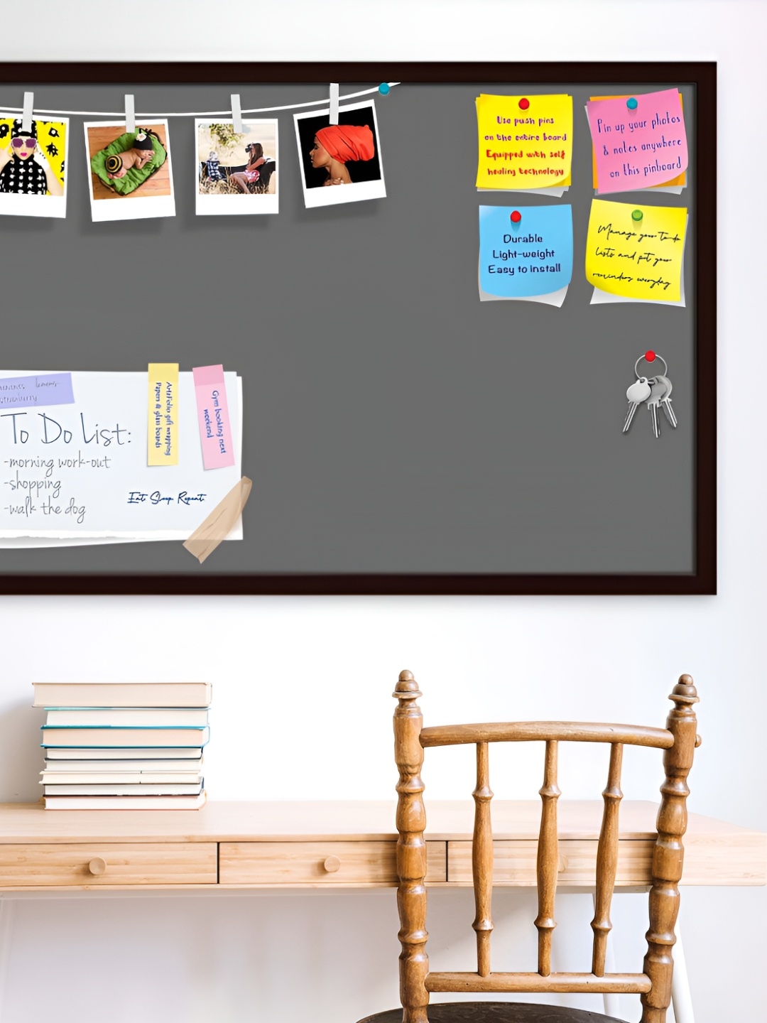ArtzFolio Brown & Grey Wooden Bulletin Board Wall Decor