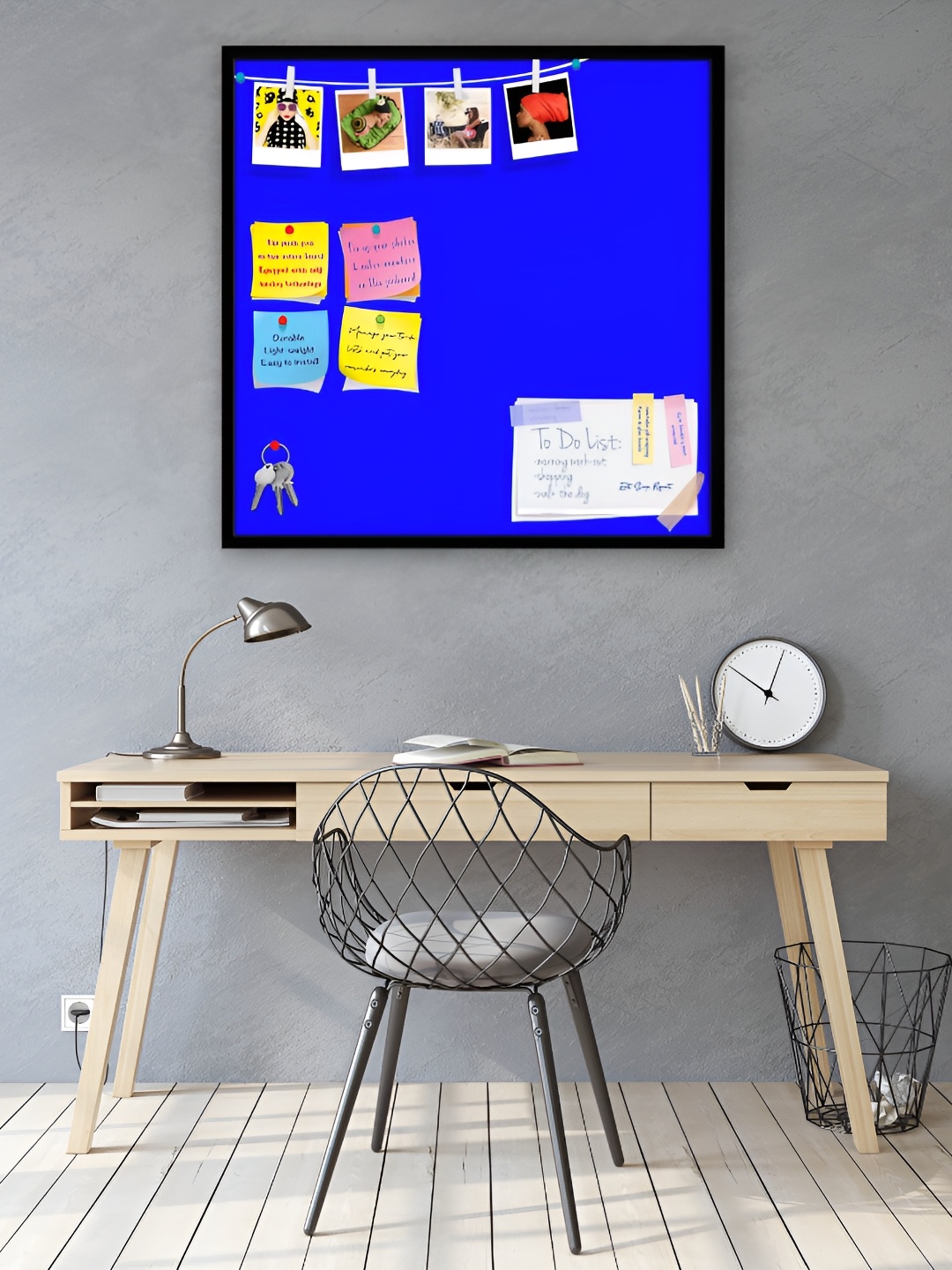 

ArtzFolio Black Wooden Bulletin Board With Sticky Notes