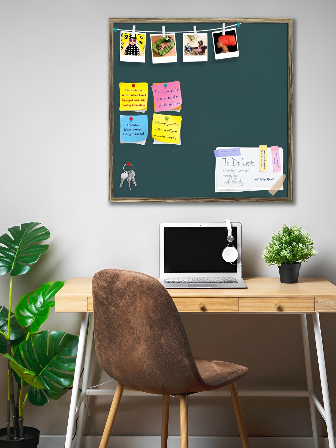 

ArtzFolio Gold Toned & Grey Wooden Bulletin Board