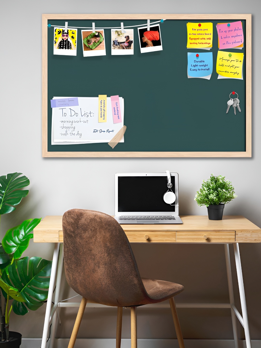 

ArtzFolio Brown & Green Wooden Bulletin Board