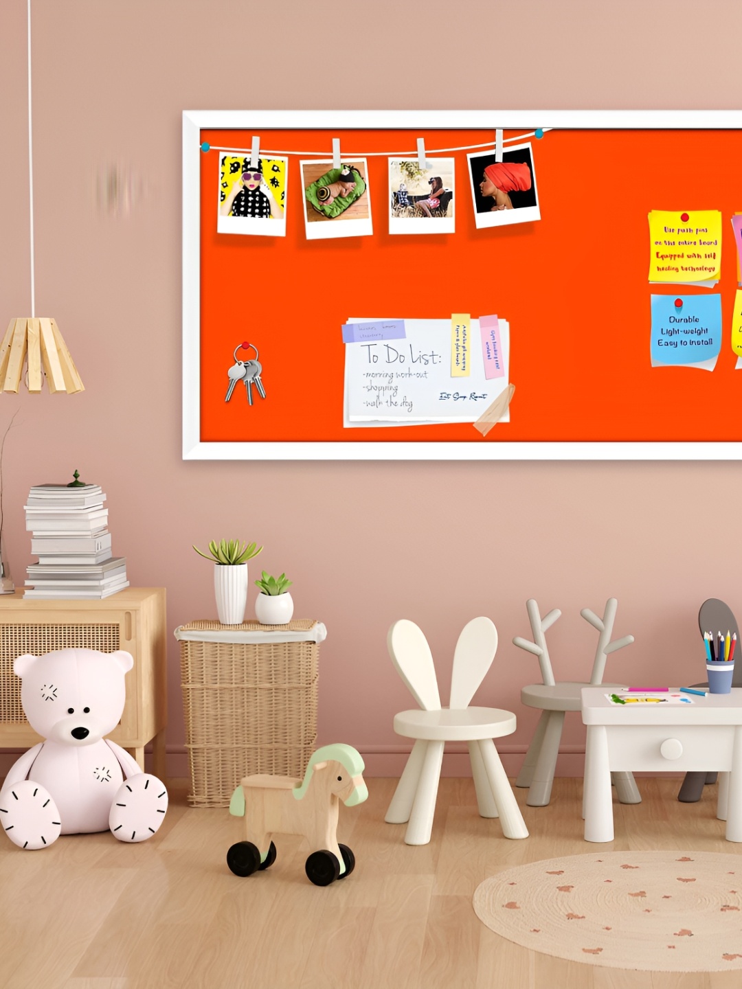 

ArtzFolio Orange & Blue Wooden Bulletin Board With Sticky Note