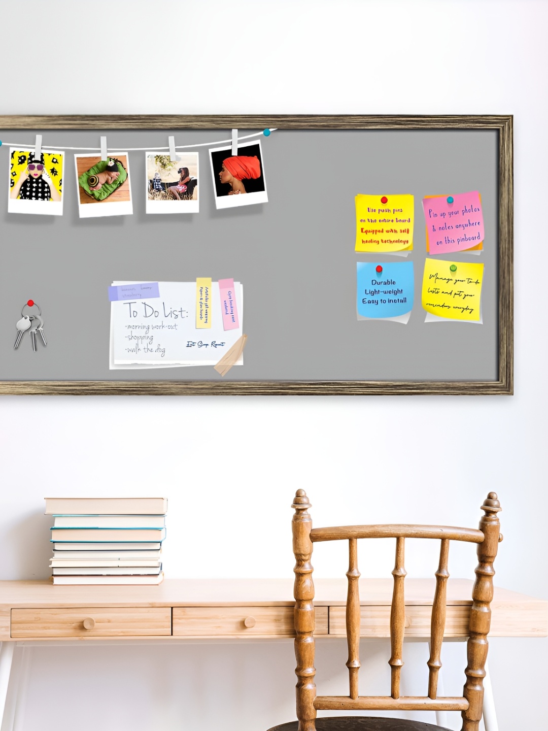 

ArtzFolio Copper Coloured Printed Wooden Bulletin Board With Sticky Notes