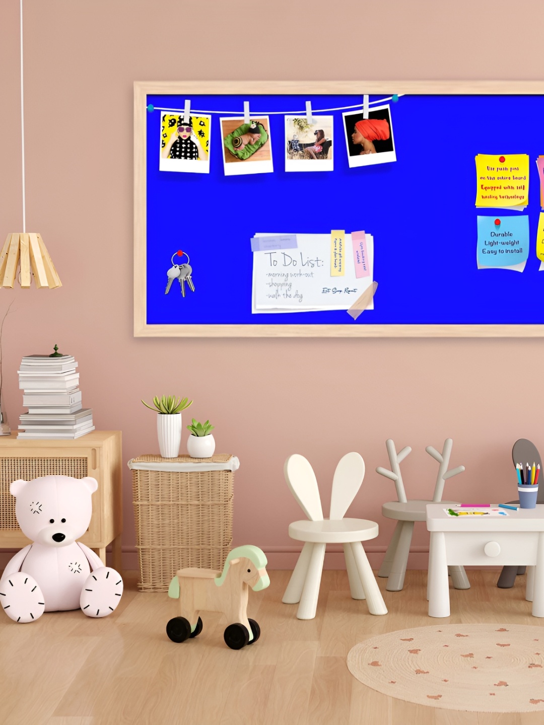 

ArtzFolio Brown & Blue Wooden Bulletin Board Wall Decor
