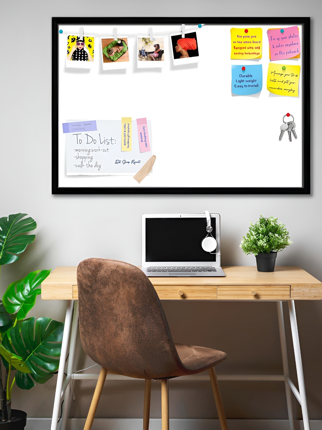 

ArtzFolio Black & White Wooden Bulletin Board Wall Decor