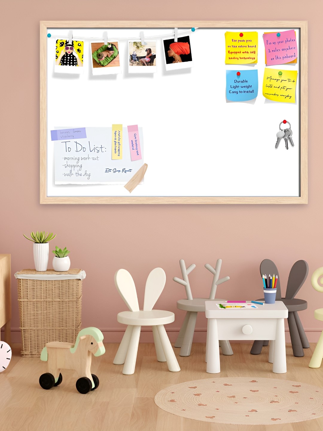 

ArtzFolio Brown & White Wooden Bulletin Board Wall Decor