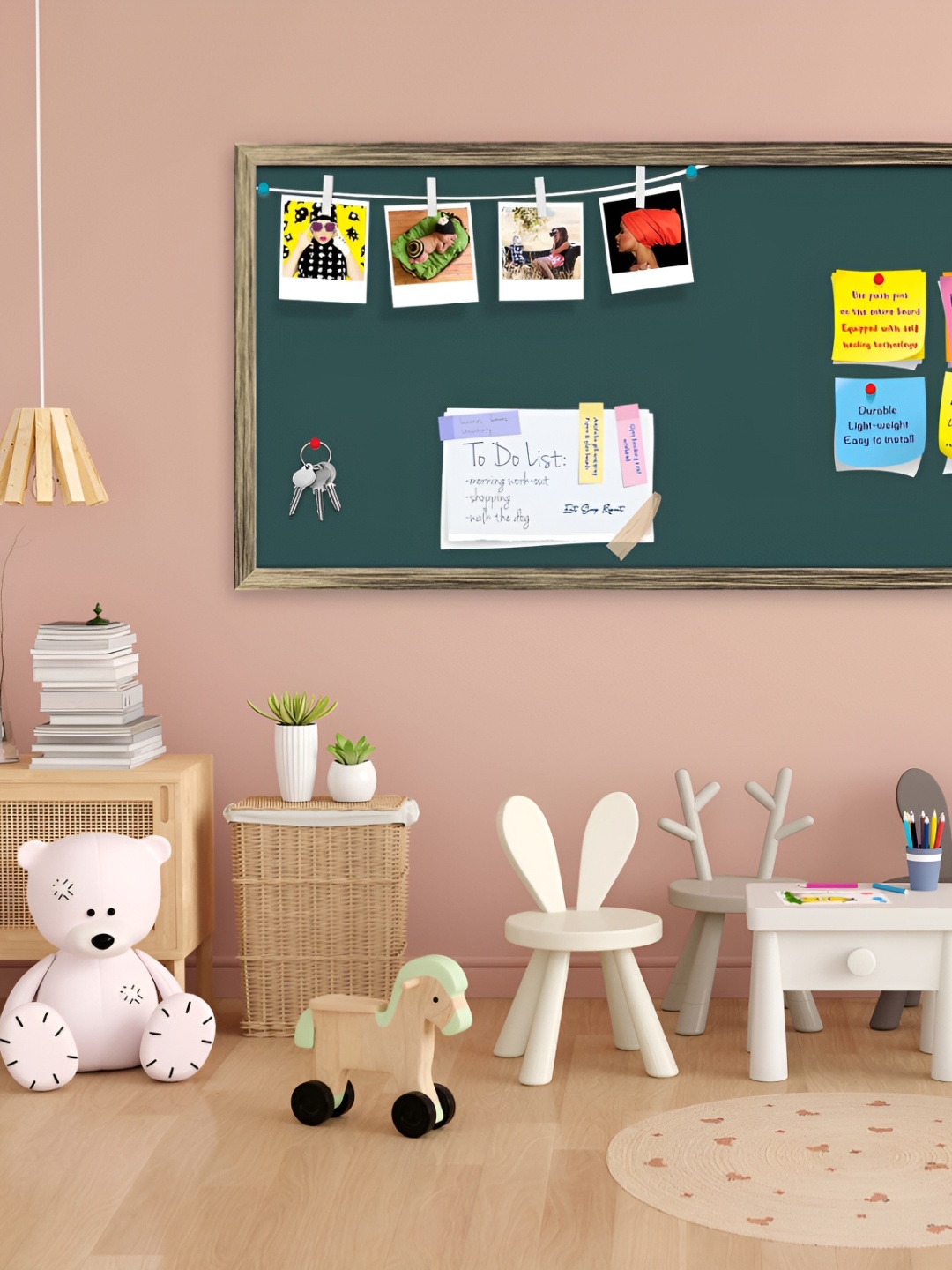 

ArtzFolio Brown & Green Wooden Bulletin Board Wall Decor, Grey