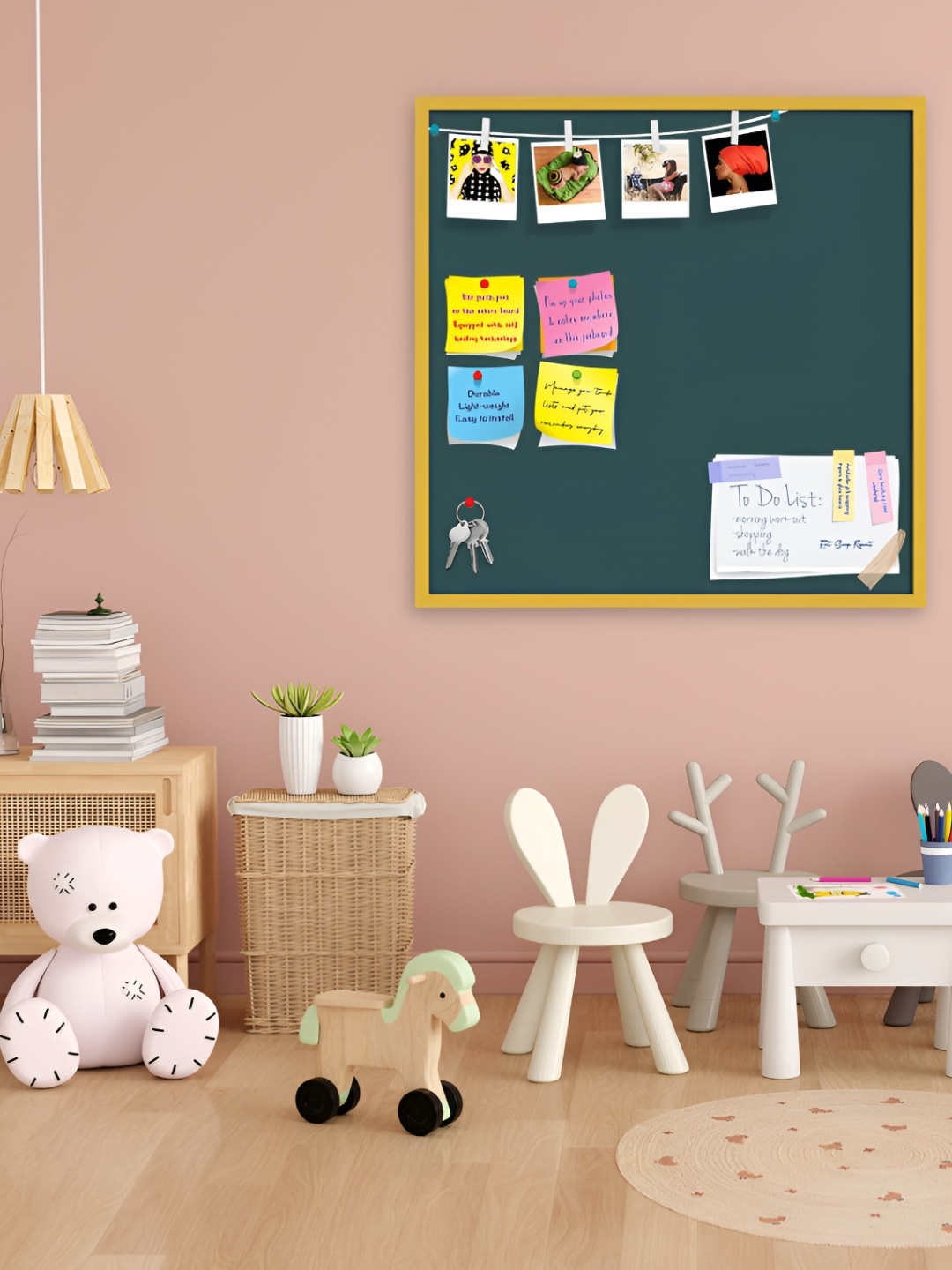 

ArtzFolio Gold Toned & Green Wooden Bulletin Board Wall Decor
