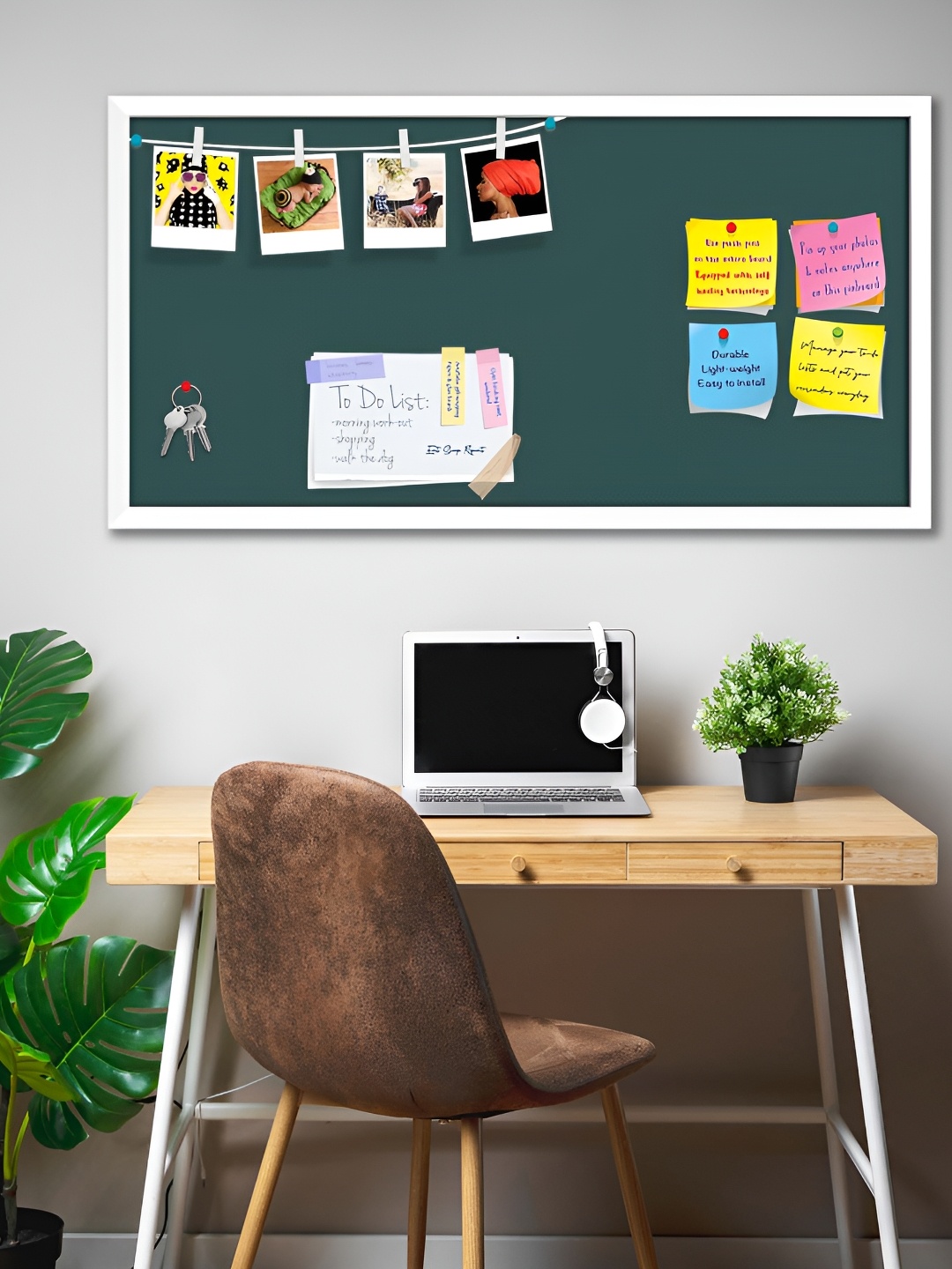 

ArtzFolio White & Grey Printed Wooden Bulletin Board