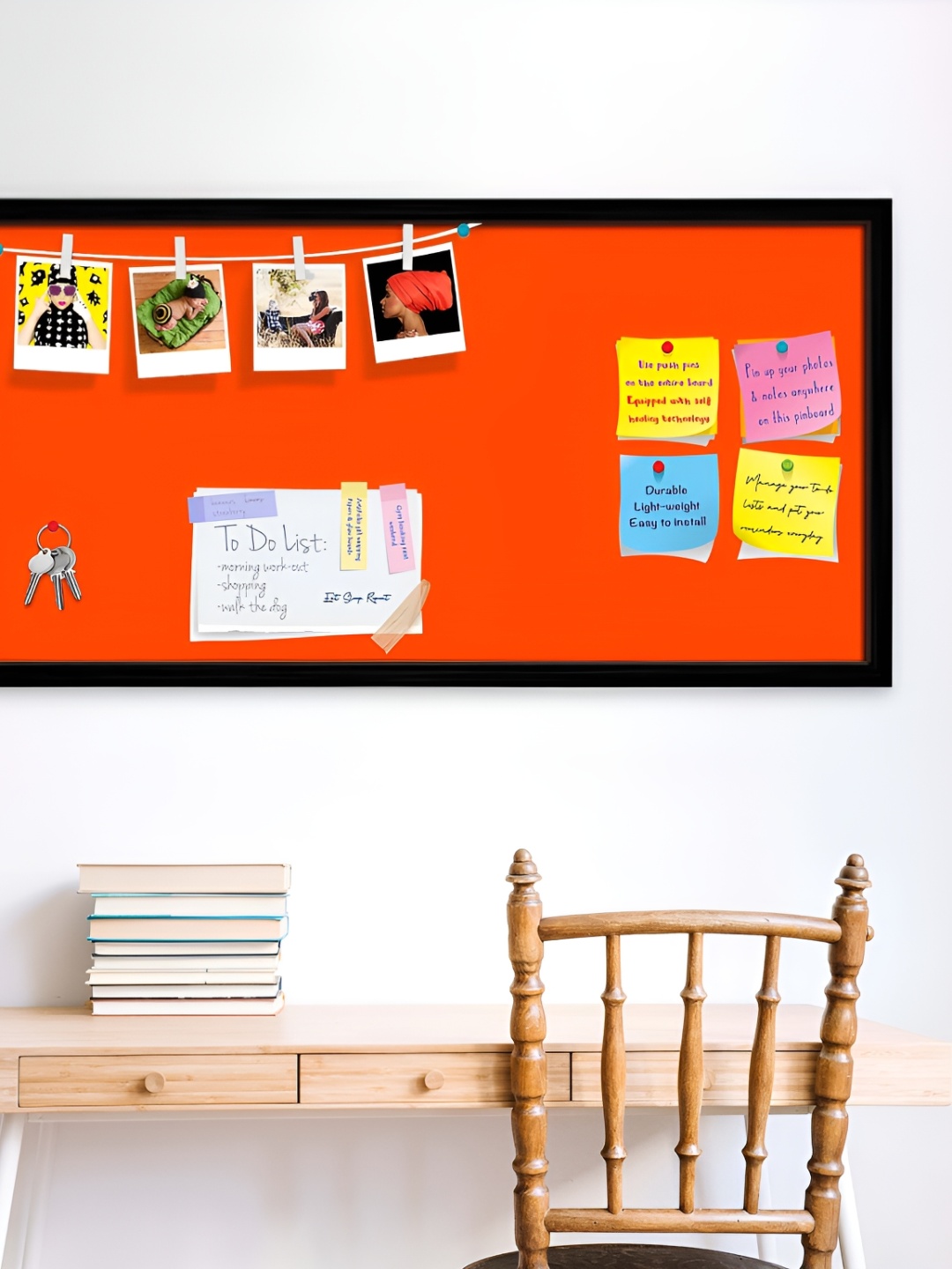 

ArtzFolio Black & Orange Wooden Bulletin Board Wall Decor