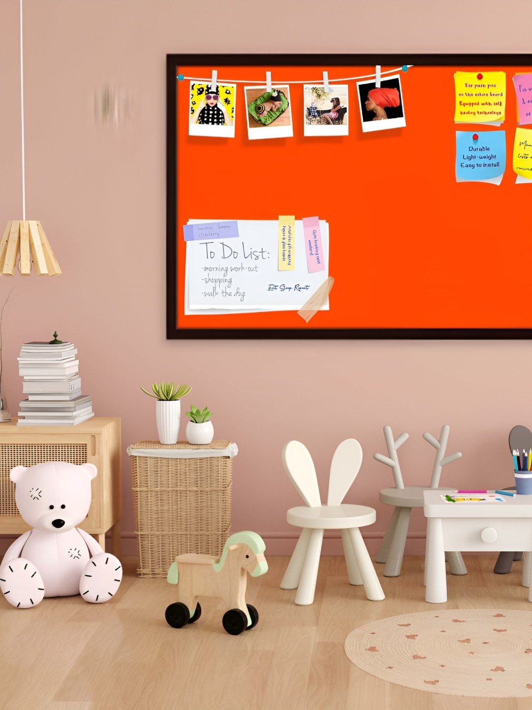 

ArtzFolio Brown & Orange Coloured Printed Wooden Bulletin Board