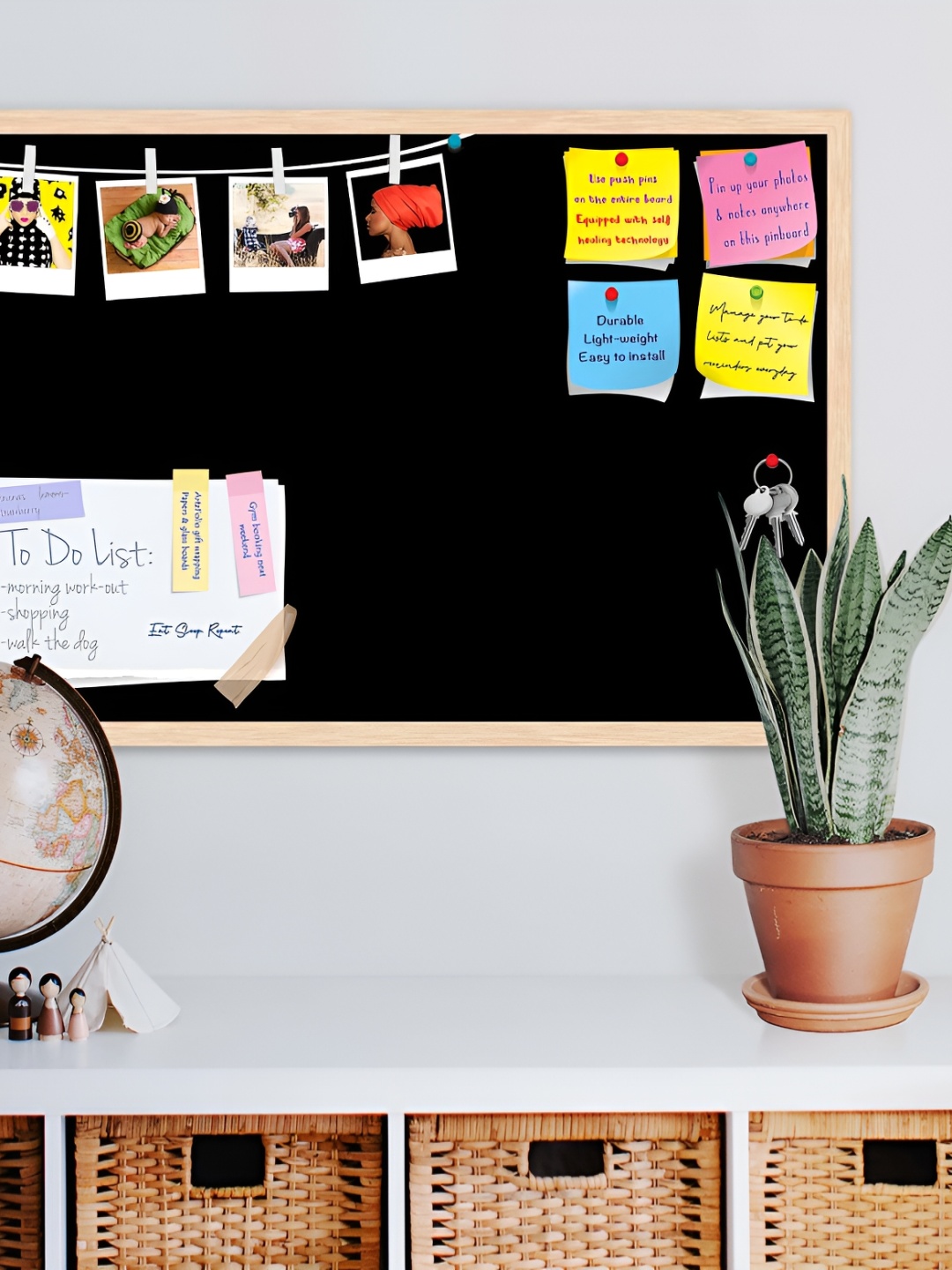 

ArtzFolio Camel Brown Printed Wooden Bulletin Board With Sticky Notes