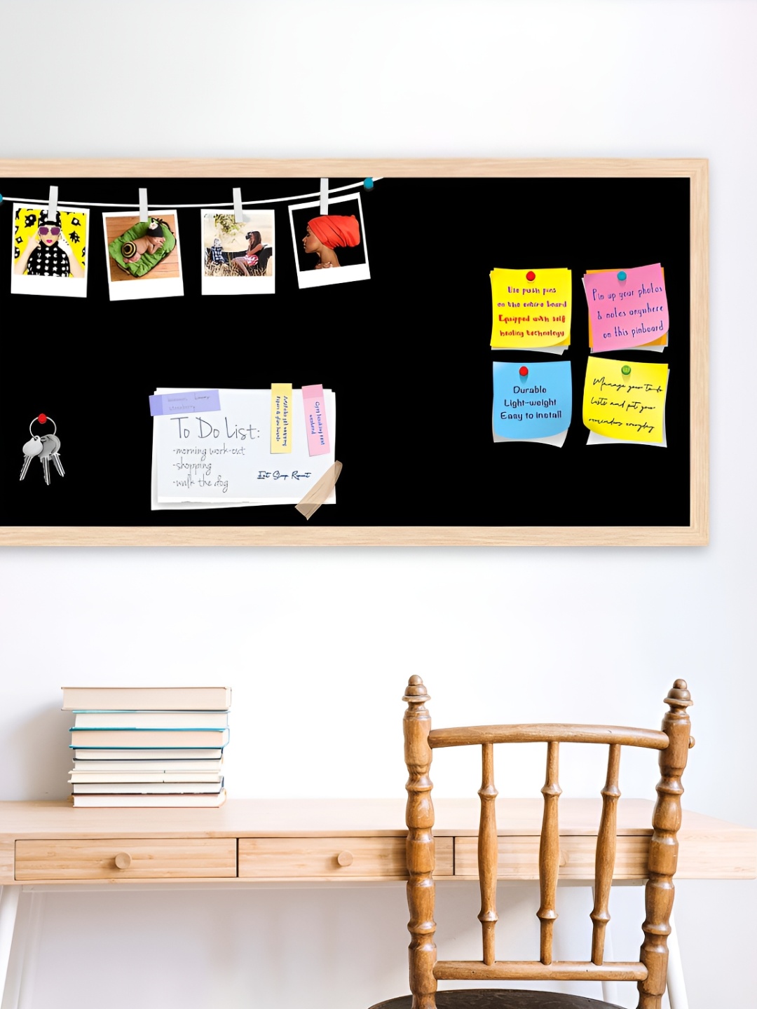 ArtzFolio Brown & Black Wooden Bulletin Board Wall Decor