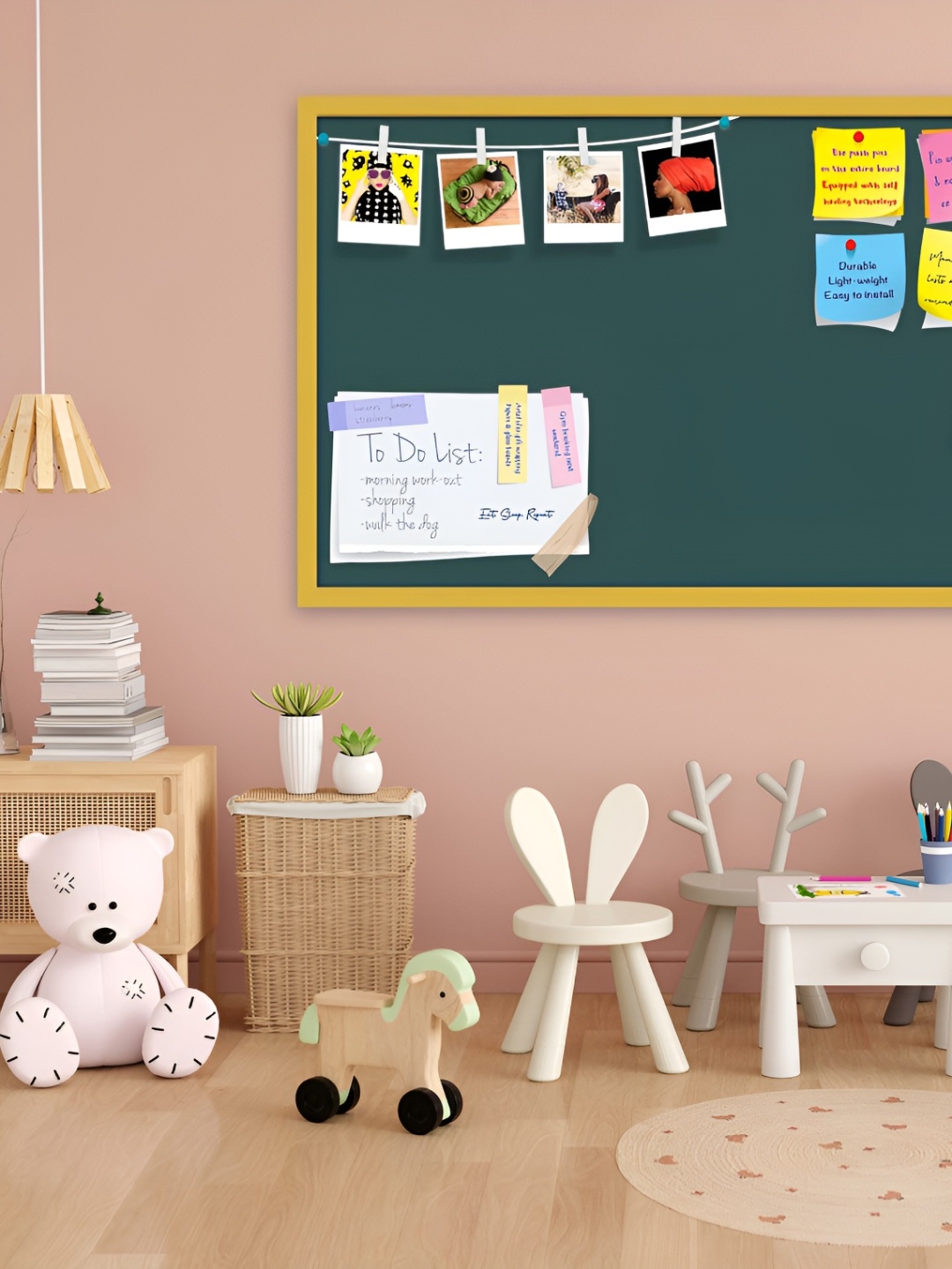 

ArtzFolio Gold Toned & Green Wooden Bulletin Board