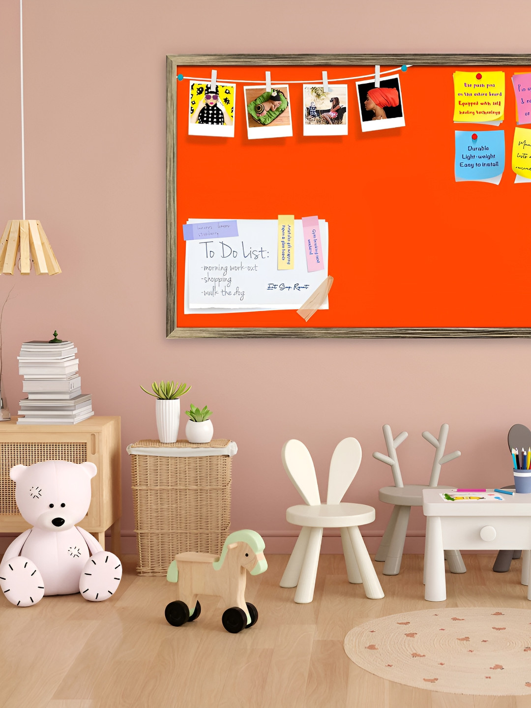 

ArtzFolio Brown & Orange Wooden Bulletin Board Wall Decor