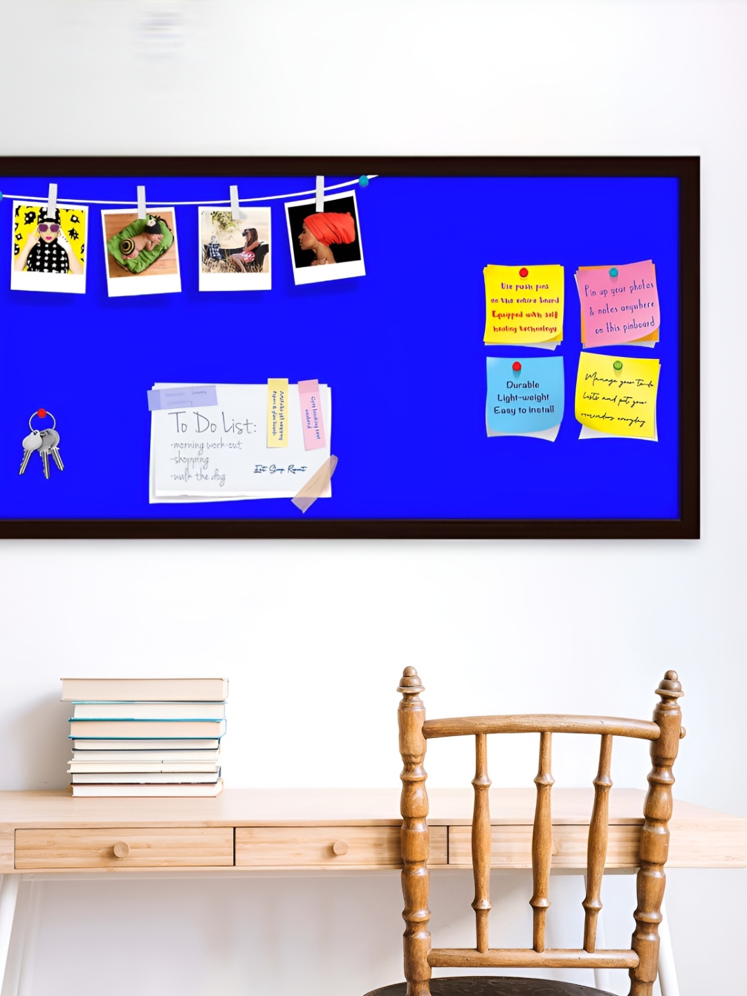 

ArtzFolio Brown & Blue Wooden Bulletin Board
