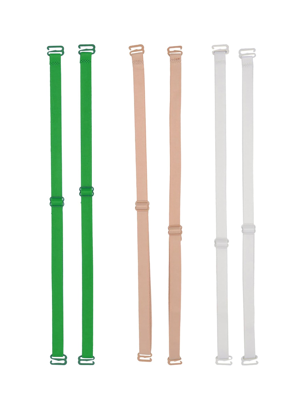 

AROUSY Set of 3 All Day Comfort Adjustable Bra Straps, White