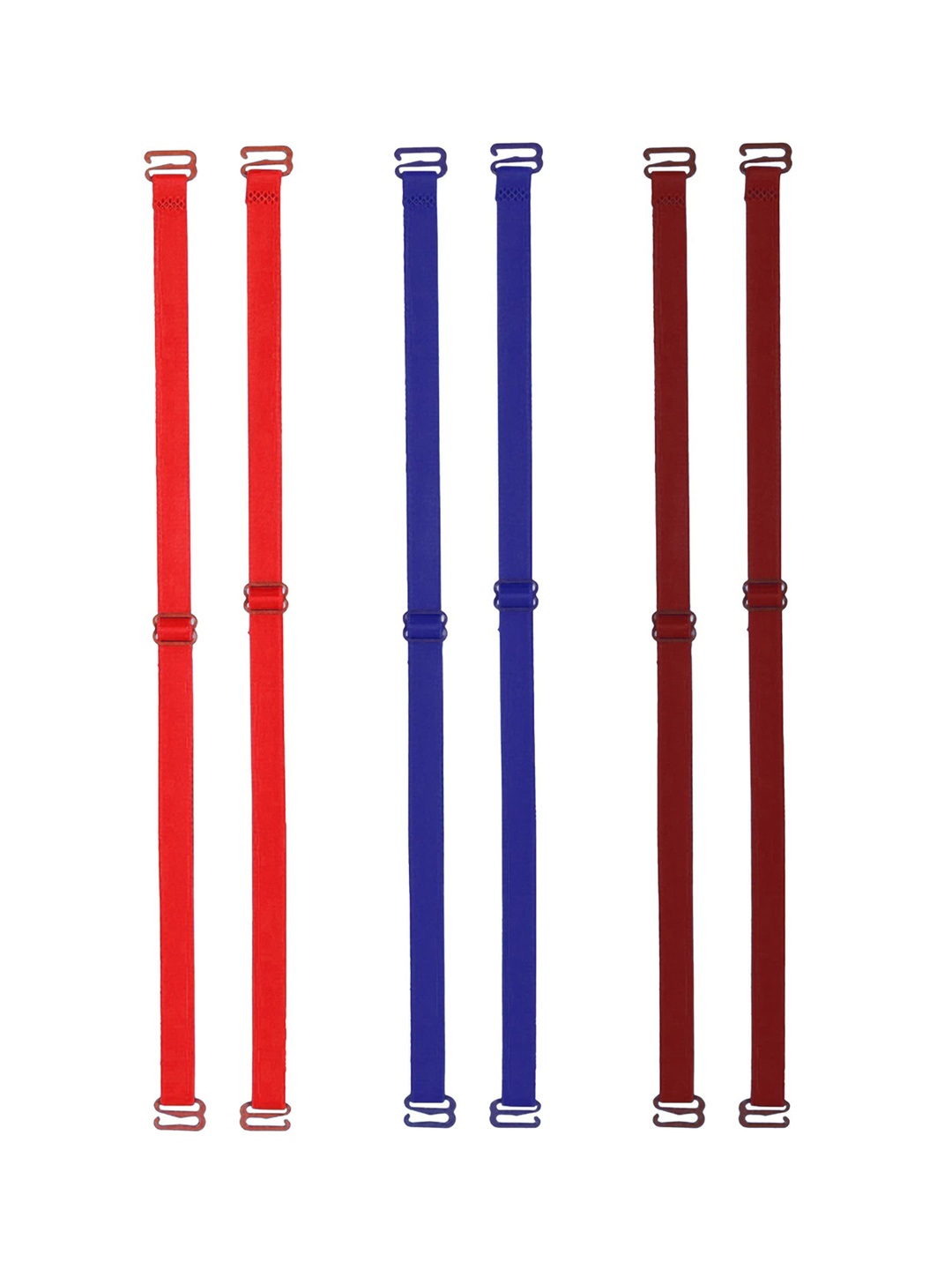 

AROUSY Set Of 3 All Day Comfort Adjustable Bra Straps and Extenders Lingerie accessories, Red