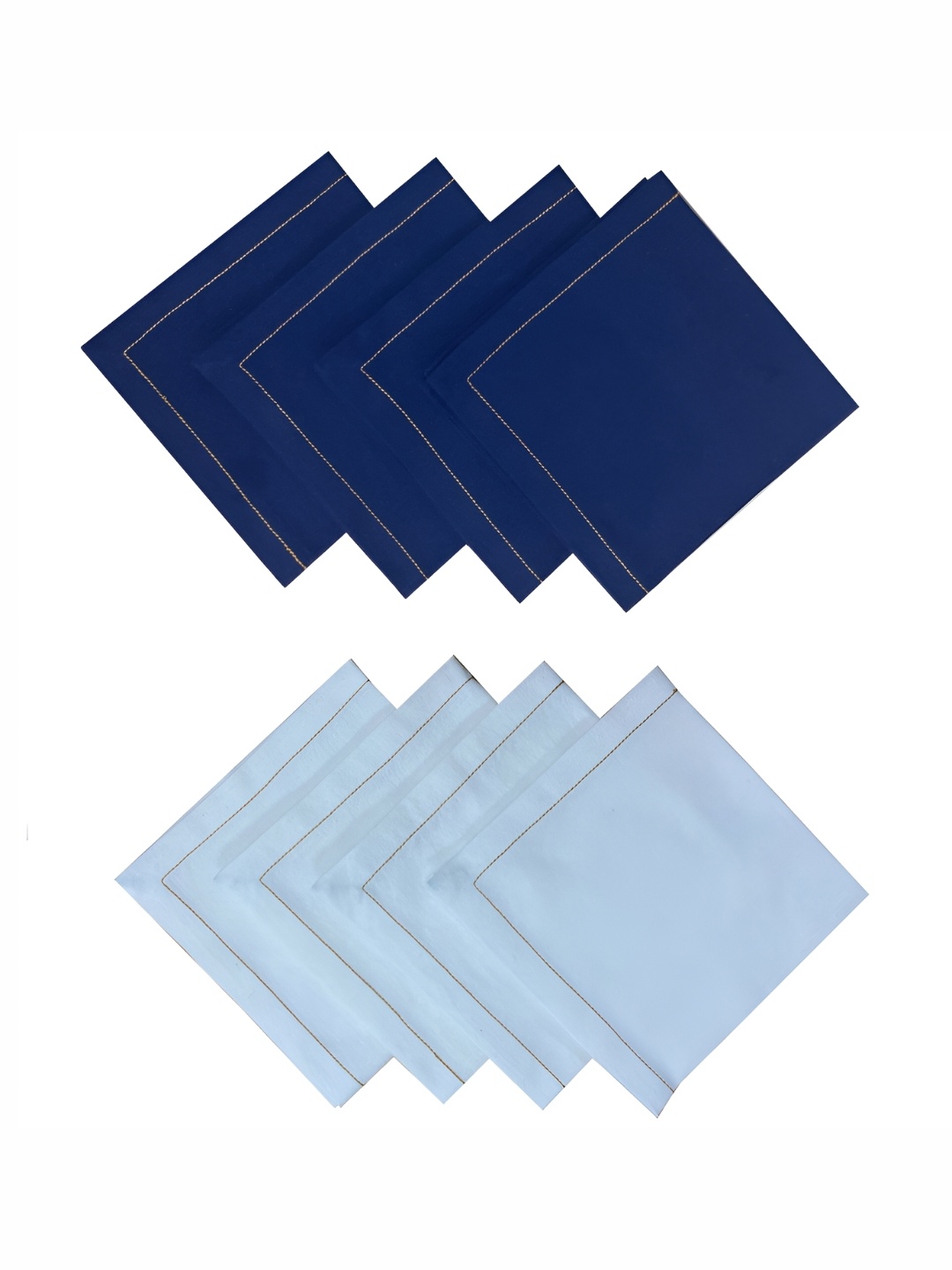 

FOVEROS 8 Pieces Cotton Dinner Table Napkins, White