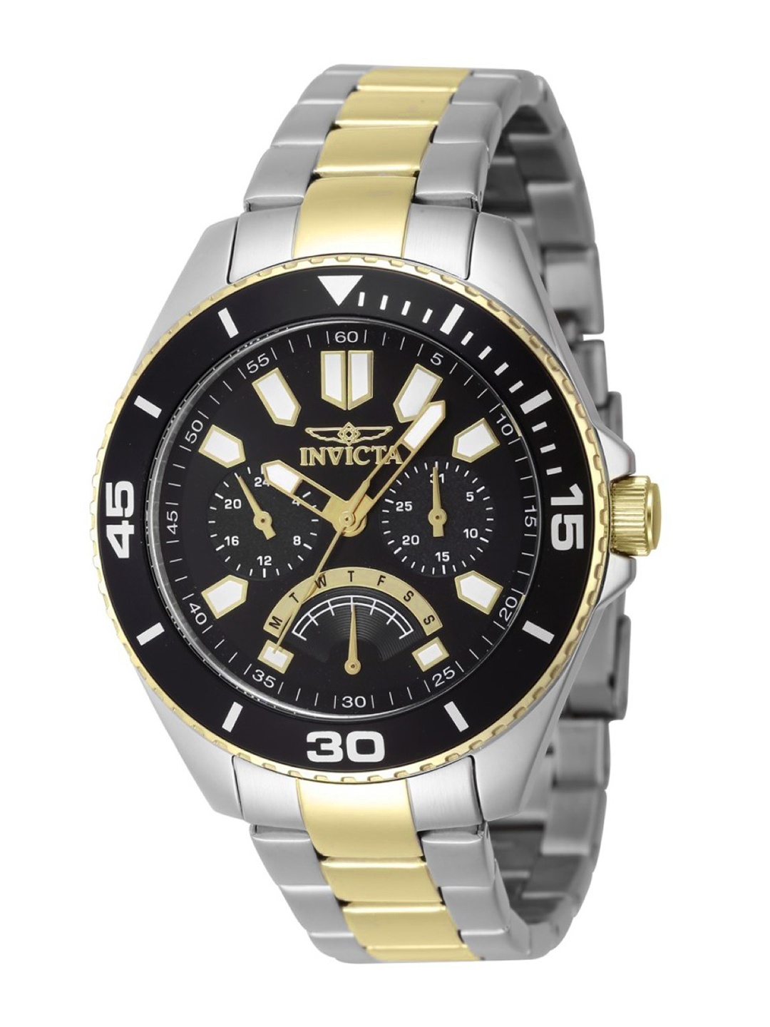 

Invicta Men Pro Diver Black Dial Quartz Analog Watch 46881, Gold