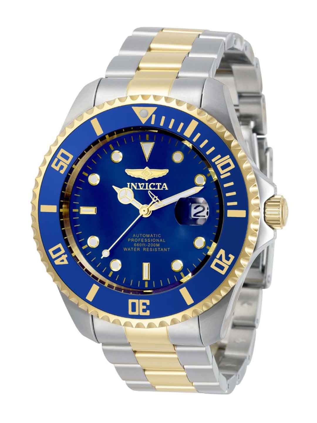 

Invicta Men Pro Diver Blue Dial Automatic Analog Watch 34042, Silver