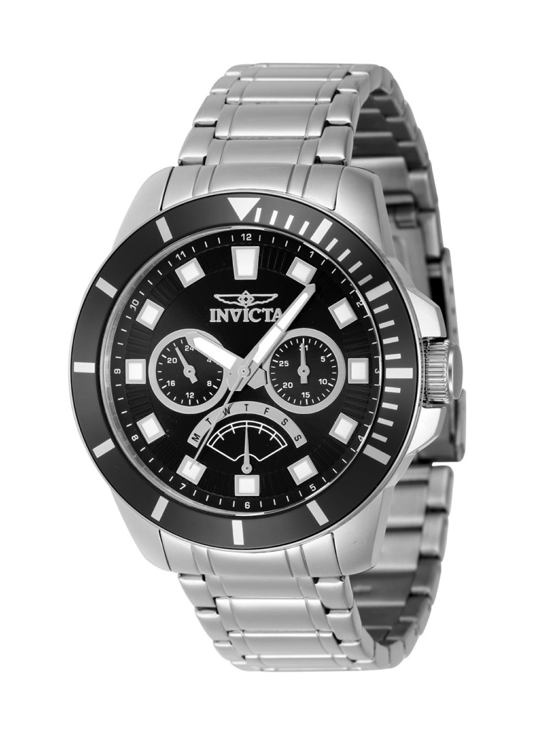 

Invicta Men Pro Diver Black Dial Quartz Analog Watch 46952, Silver