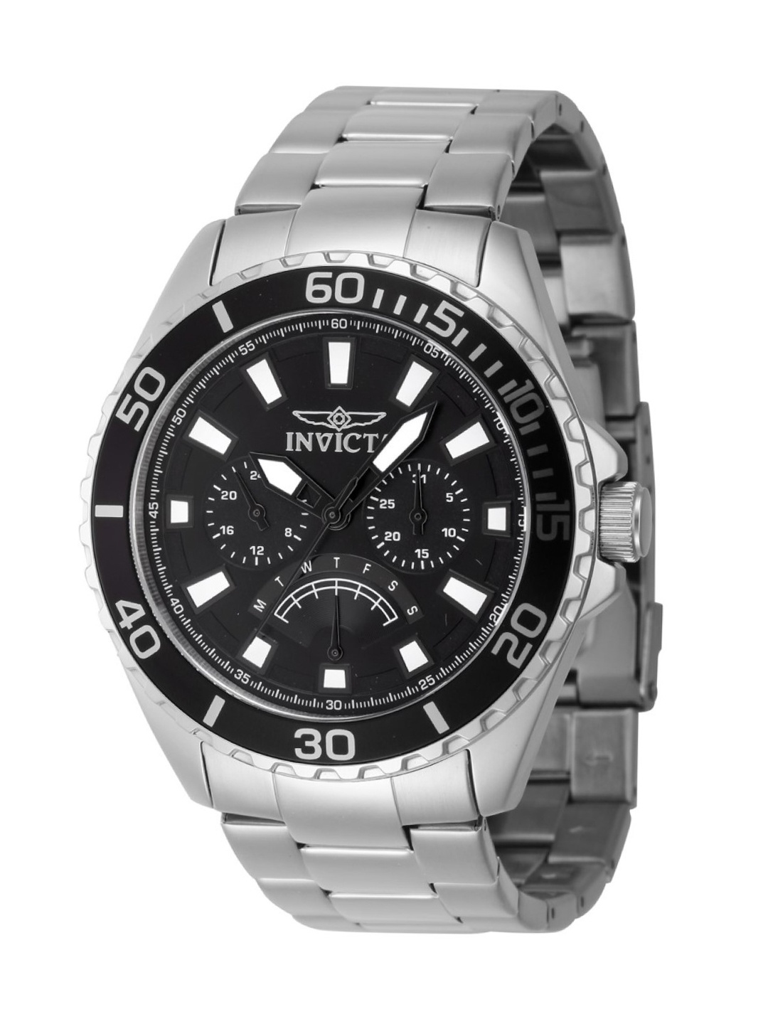 

Invicta Men Pro Diver Black Dial Quartz Analog Watch 46898, Silver