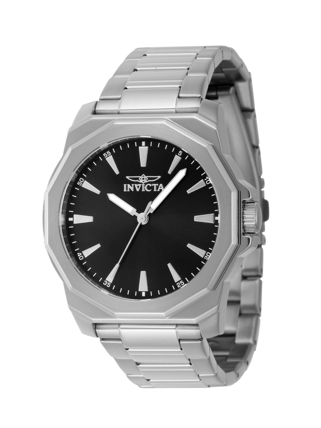 

Invicta Men Speedway Black Dial Quartz Analog Watch 46831, Silver