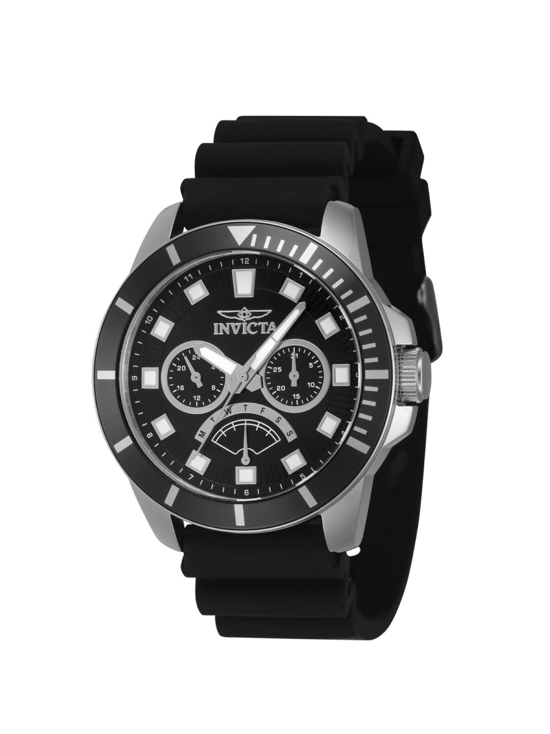 

Invicta Pro Diver Men Textured Brass Dial & Straps Round Analogue Watch 46925, Black