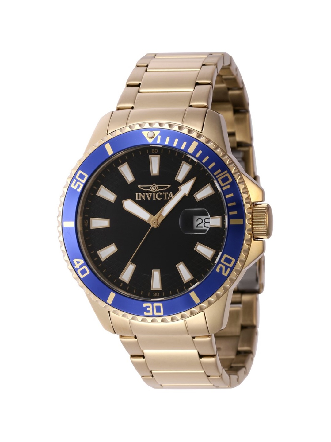 

Invicta Men Pro Diver Black Dial Quartz Analog Watch 46139, Gold