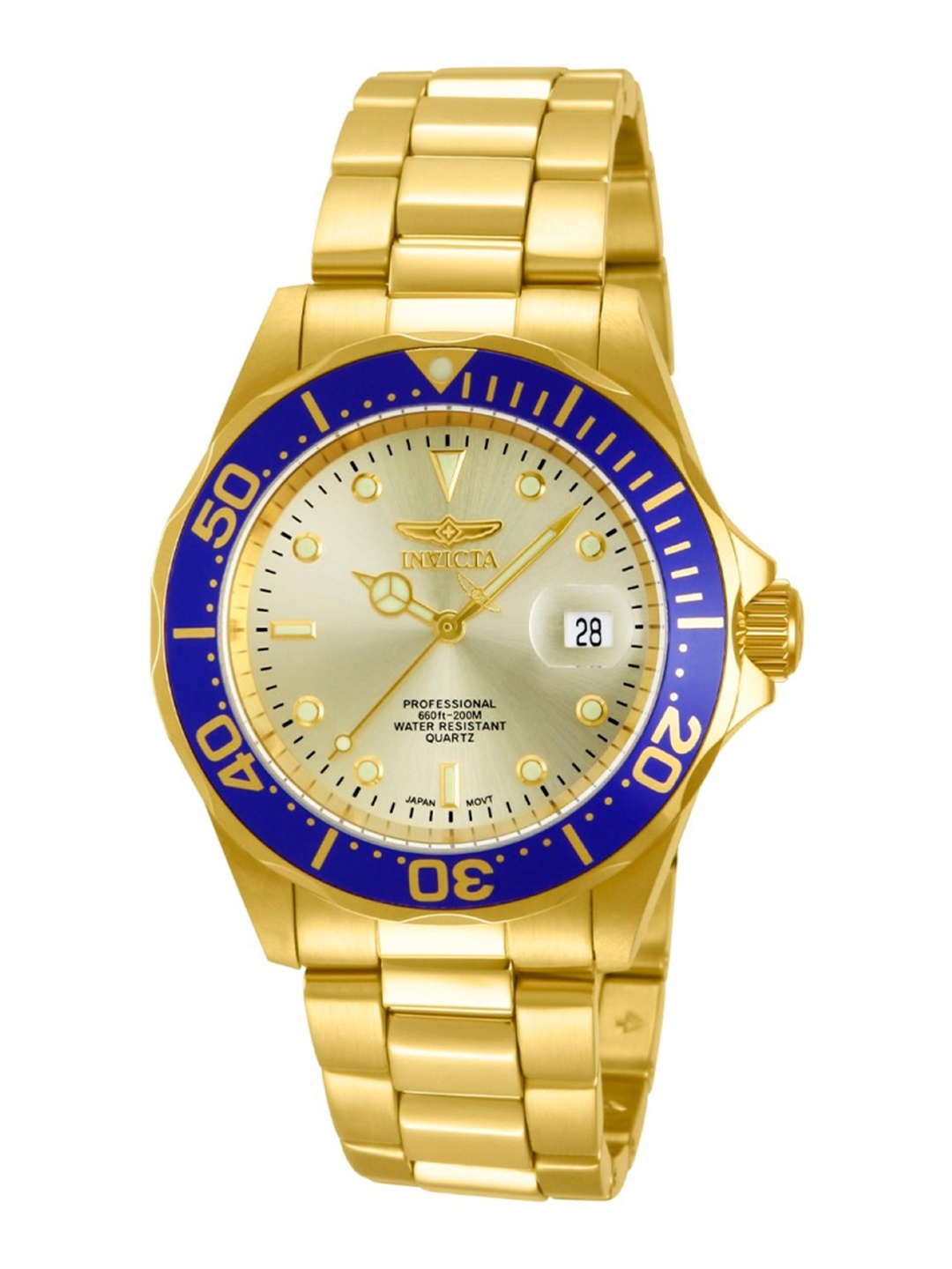 

Invicta Men Pro Diver Gold Dial Quartz Analog Watch 14124