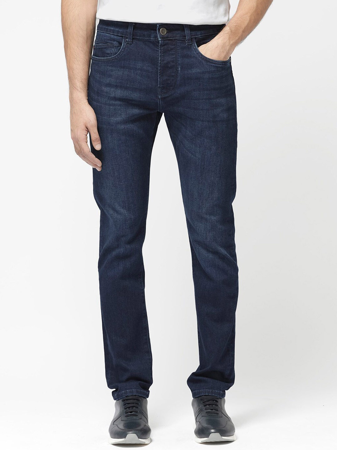 

RARE RABBIT Men Elanza Slim Fit Cotton Jeans, Blue