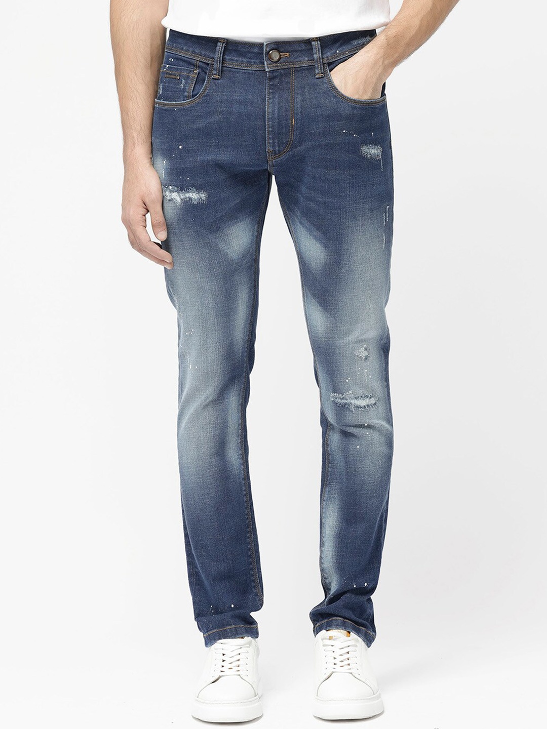 

RARE RABBIT Men Xian Slim Fit Cotton Jeans, Blue