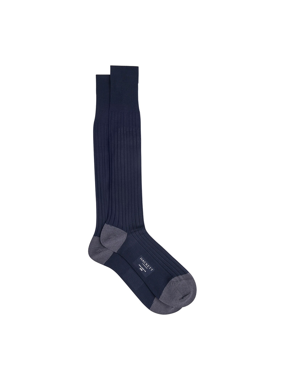 

HACKETT LONDON Men Long Ribbed Cotton Socks, Navy blue