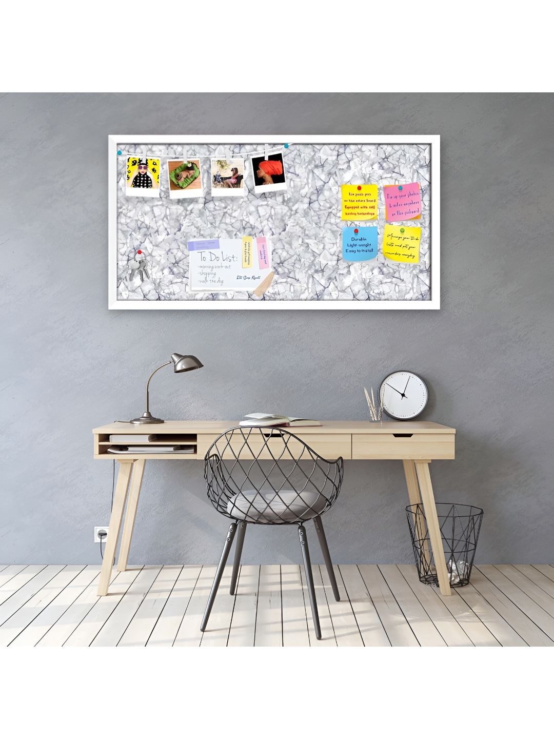 ArtzFolio White & Blue Bright Monochrome Printed Wooden Wall Hanging Decor