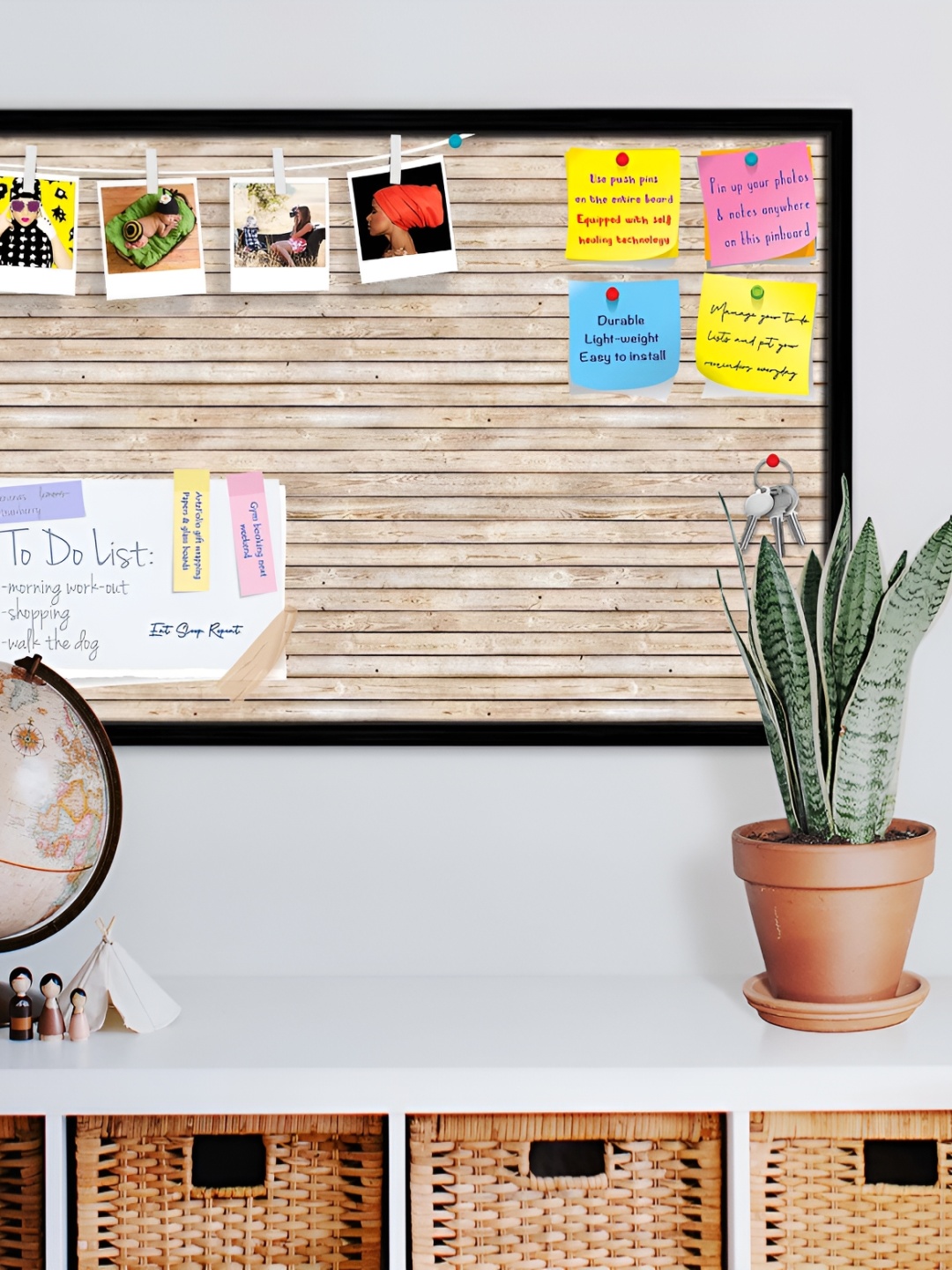 

ArtzFolio Black & Brown Texture Printed Wooden Bulletin Board
