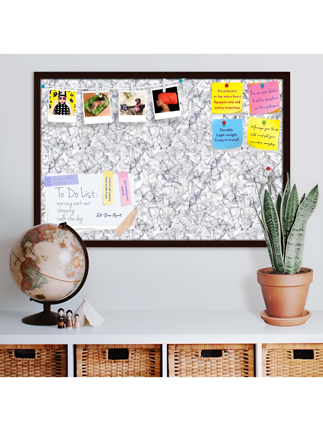 

ArtzFolio Grey & Black Printed Wooden Bulletin Board Wall Hangings Wall Decor