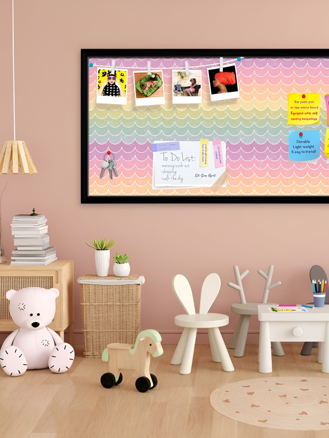 

ArtzFolio Black & Purple Printed Wooden Bulletin Board