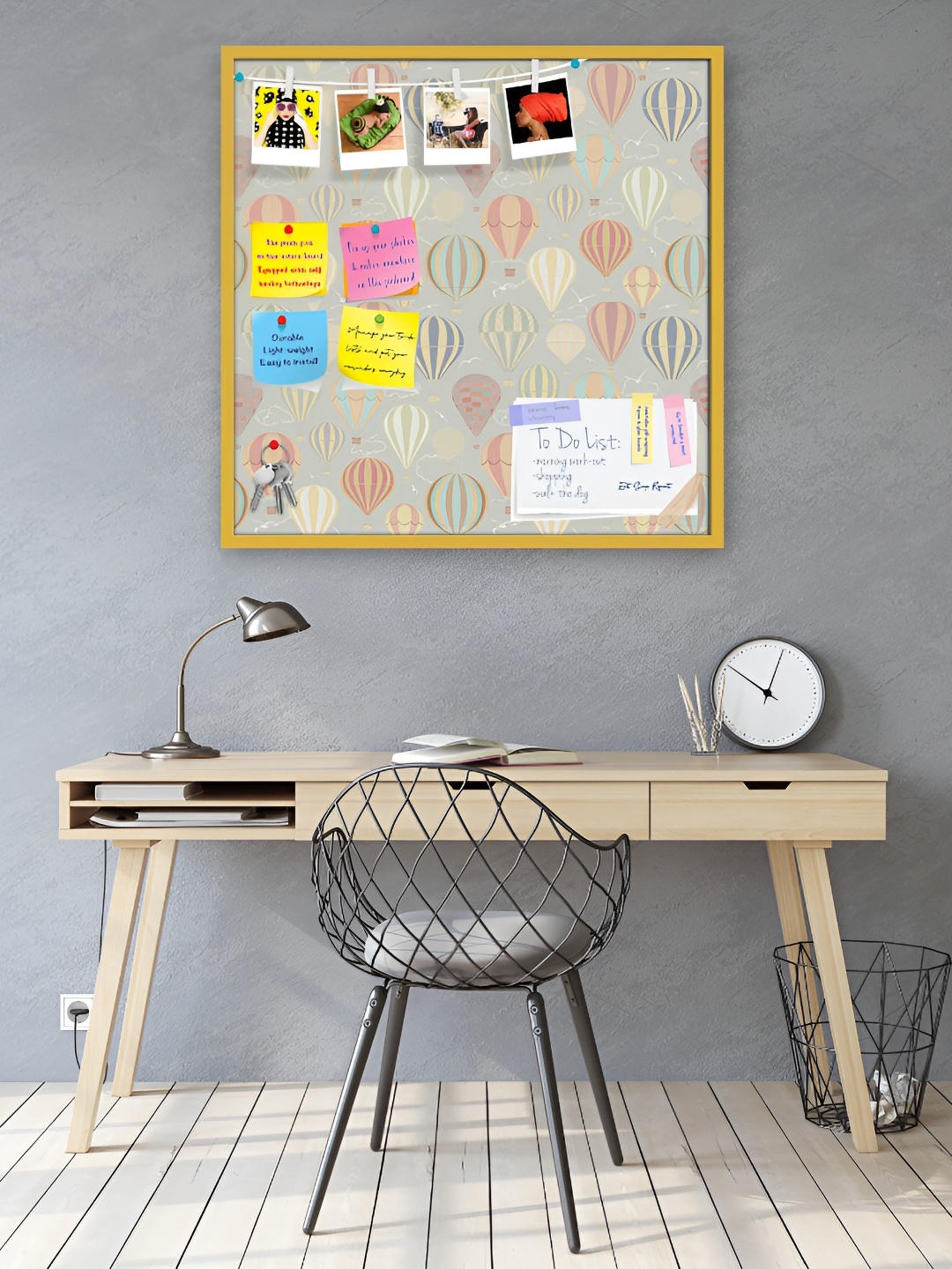 

ArtzFolio Yellow & Green Air Balloons Printed Wooden Wall Hanging Decor