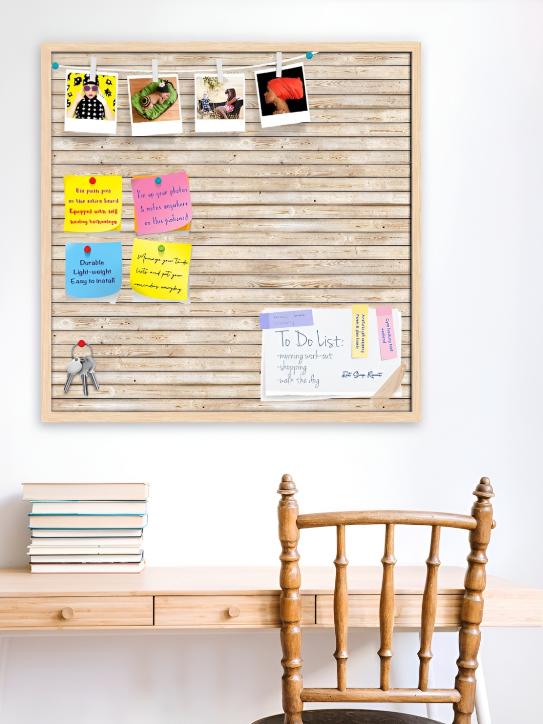 

ArtzFolio Beige Texture Wooden Hanging Bulletin Board Wall Hanging Decor