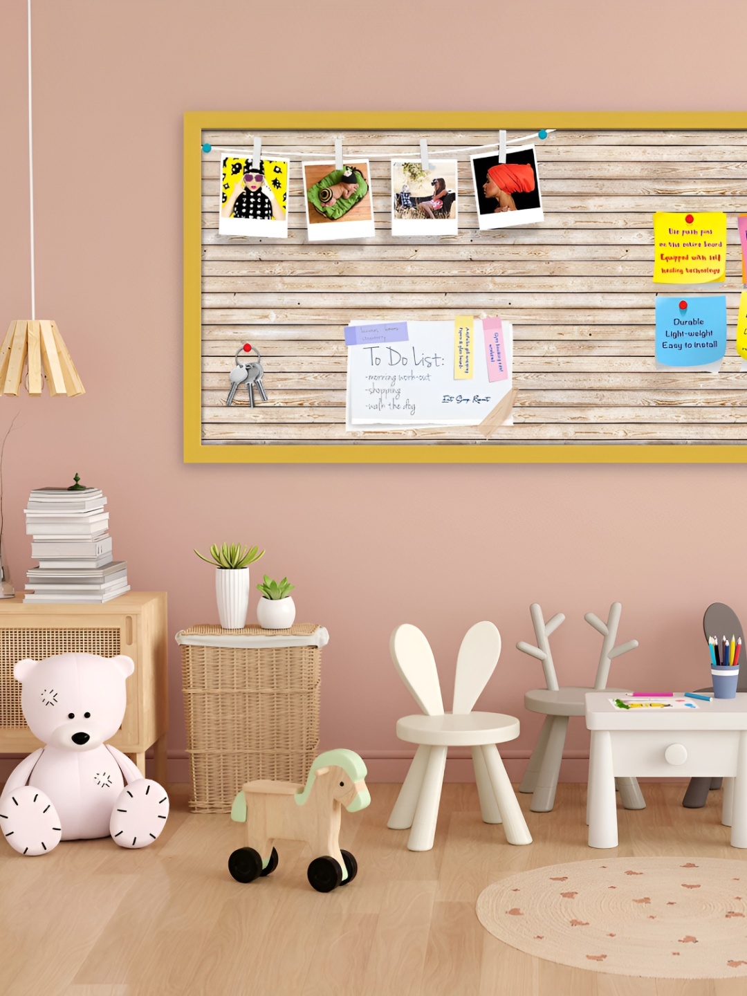 

ArtzFolio Brown & Beige Printed Wooden Bulletin Board Wall Hangings Decor