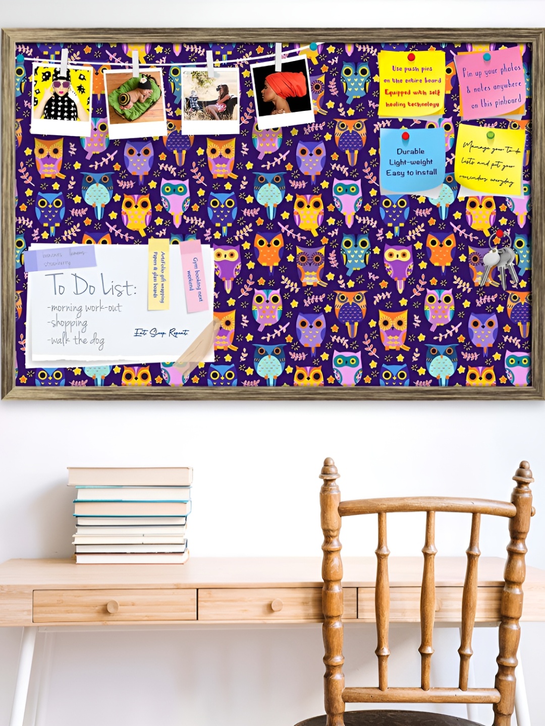 

ArtzFolio Printed Wooden Bulletin Board With Sticky Notes, Copper