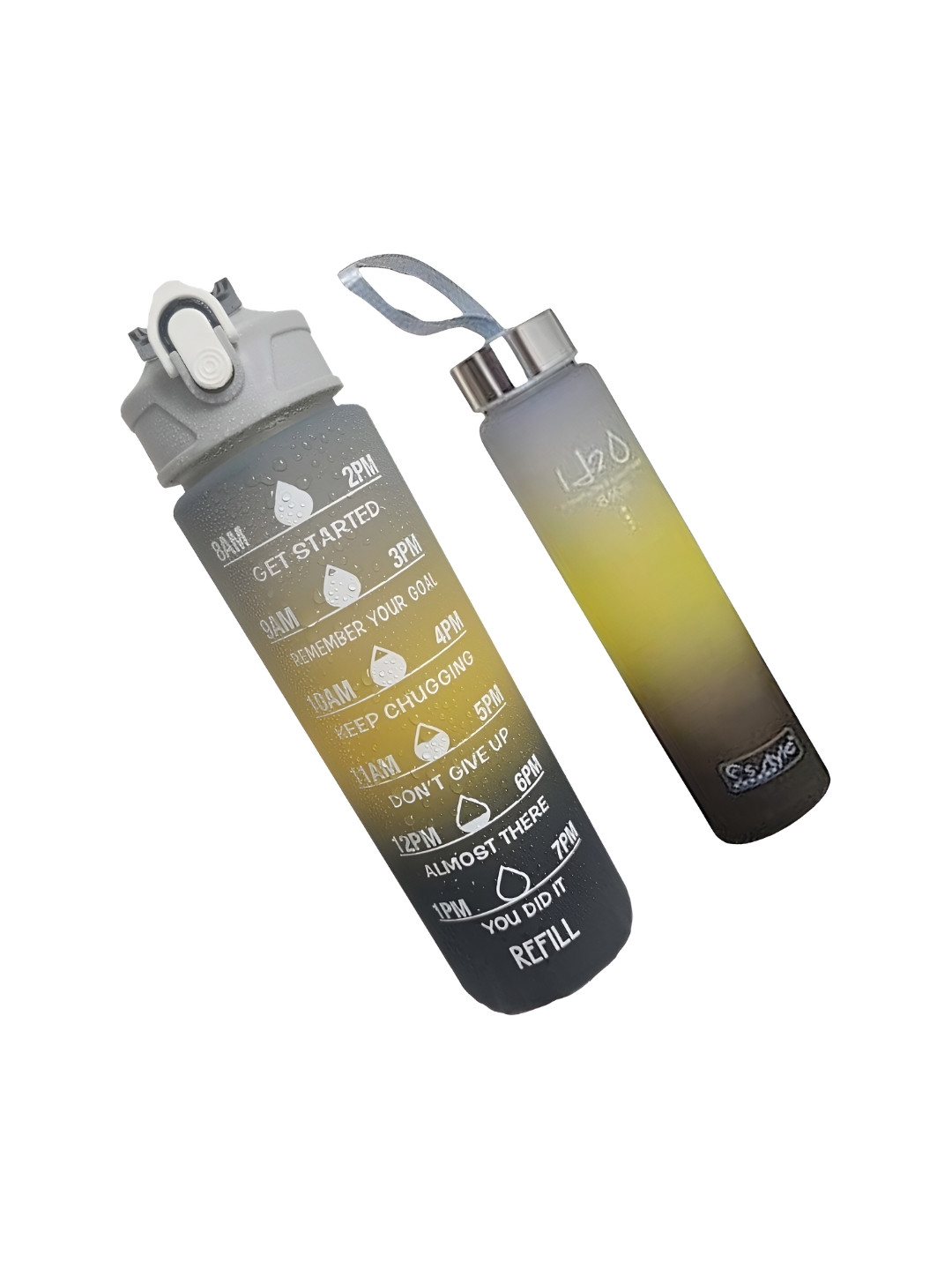 

WELOUR Grey & Green 2 Pieces Printed Water Bottles 900 ml Each