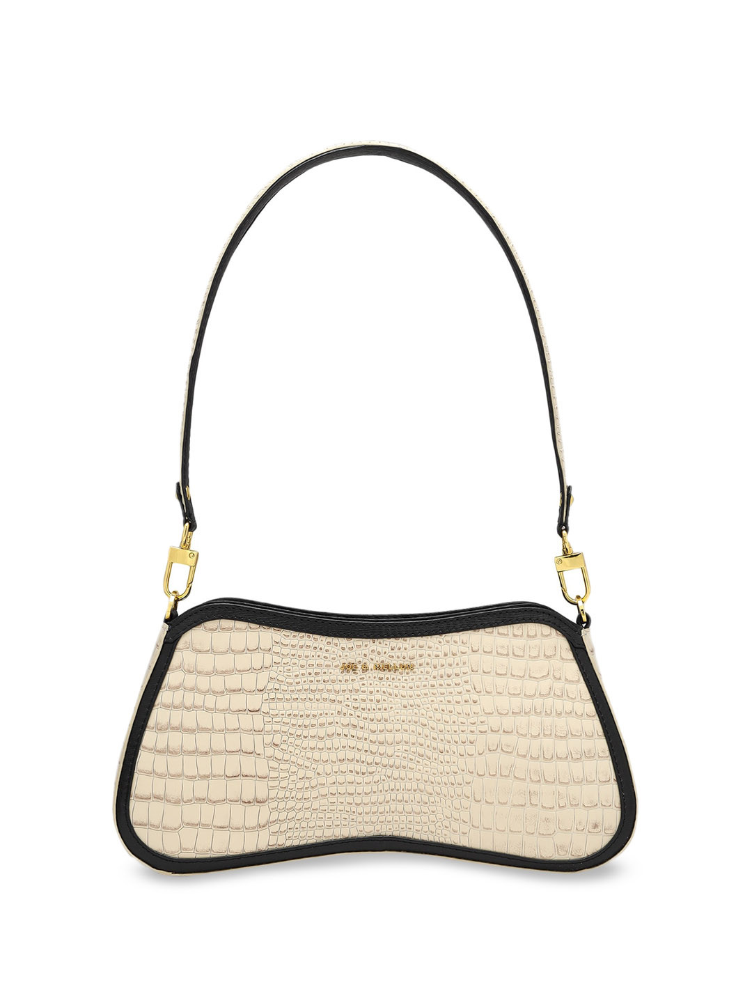

Joe & Mellon Textured Leather Structured Handheld Bag, Off white
