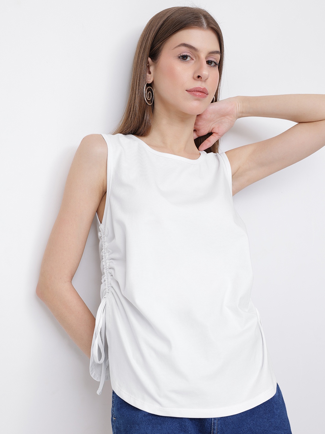 

DressBerry Street Couture Ruched Jersey Top, White