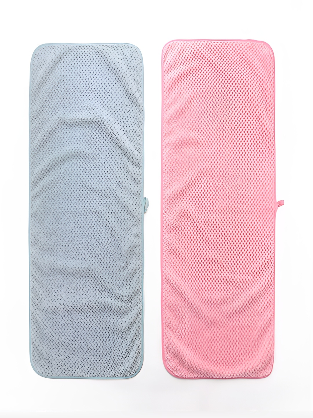 

Kuber Industries Grey & pink 2 Pcs Textured 280 GSM Hand Towels