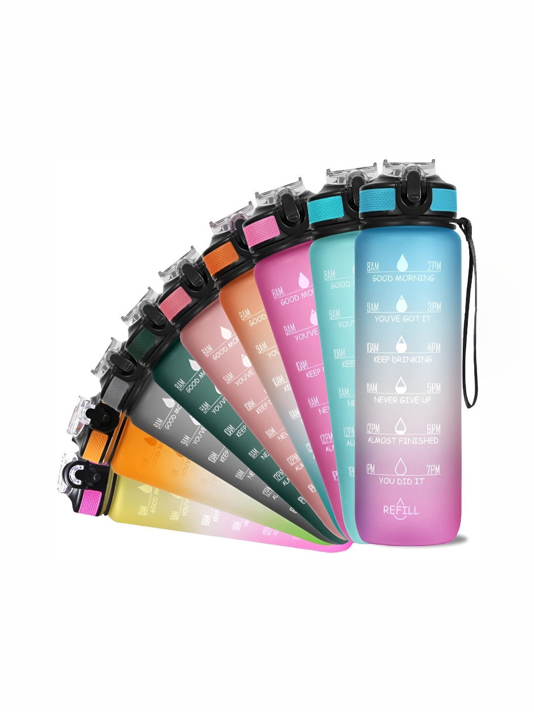 

2Mech Blue & Pink Motivational Water Bottle 1 L